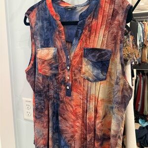 Women's Sleeveless Multicolor Top